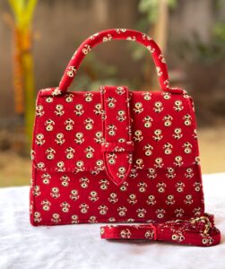 trending handblock printed hand bag